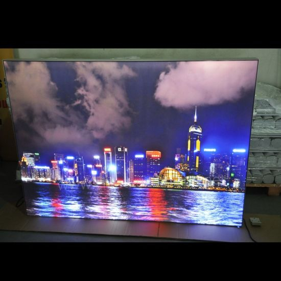 Customized 100mm Aluminum Profile Backlit LED Seg Frameless Fabric Light Box