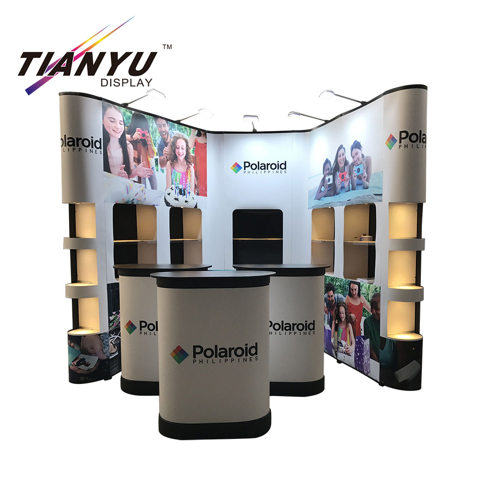 2019 Straight Tension Fabric Display Pop up Stand, Promotional Table