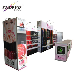 Customized Colorful Aluminum Nail Polish Display Counter for Fair Booth