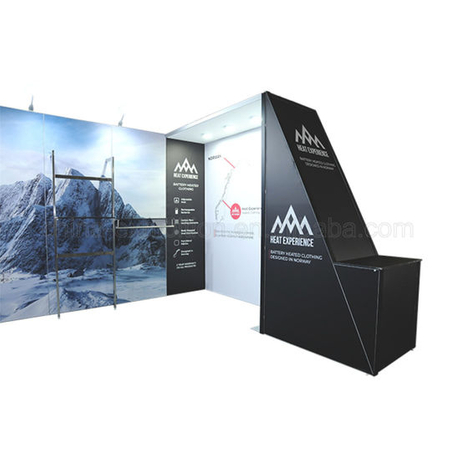 Aluminum Slatwall Display Exhibition Booth, Booth Space 10X10 with Shelves/Hooks