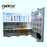 L Shape Aluminum Frame Exhibition Booth with Lighting Textile Printing