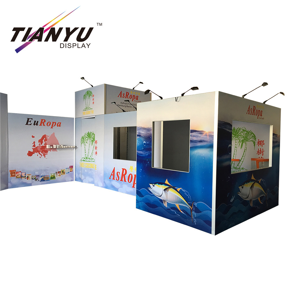 Modern Style Lightweight Movable Free Standing Display Tradeshow Stand Booth