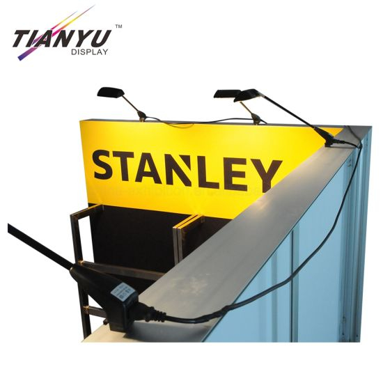 10X10FT L Shape Tradeshow Display Exhibition Booth Stands with Shelf