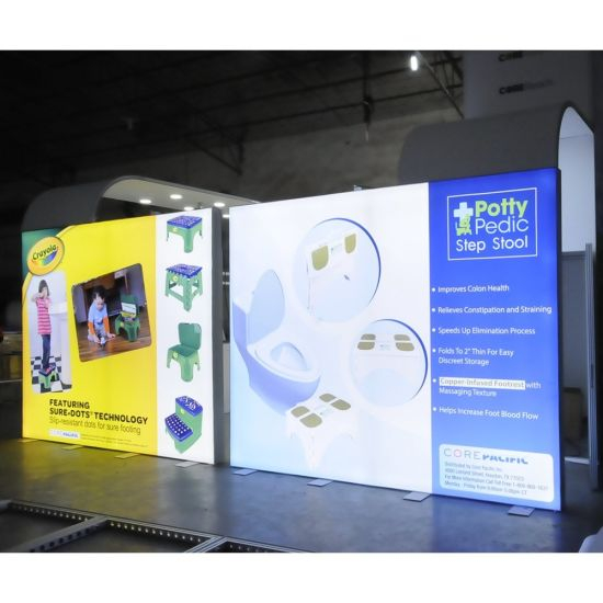 3X3 Portable Photo Booth Collapsible Aluminium Backdrop Banner Used Trade Show Background Stand Exhibition Booth