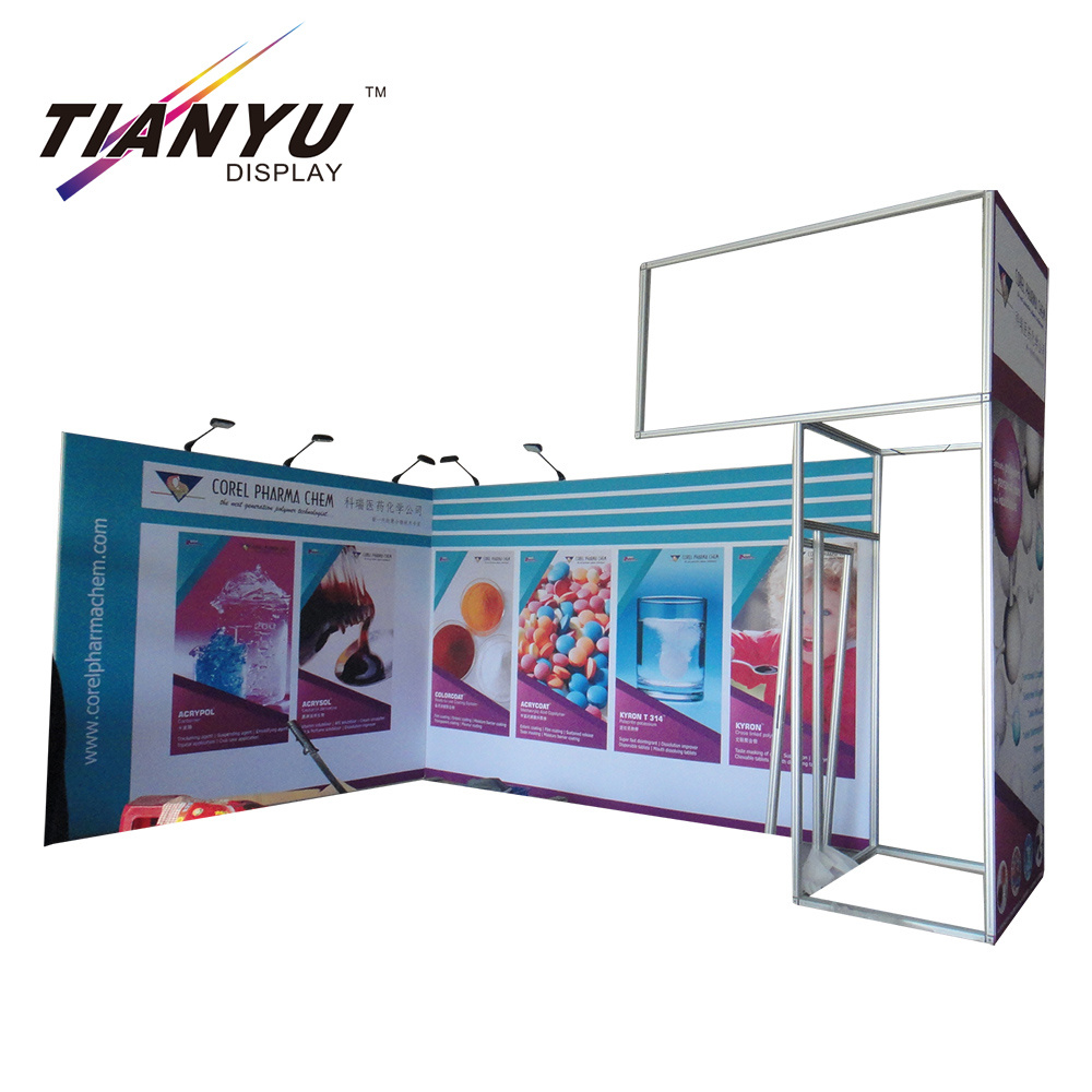 3X6m Modern Dye-Sublimation Tension Fabric Lightweight Aluminum Frame Exhibition Booth