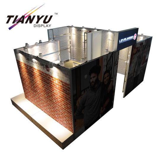  New Super 15X 20 Exhibition fair booth design clothes Trade Show expo booth