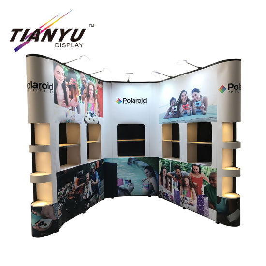 2019 Straight Tension Fabric Display Pop up Stand, Promotional Table