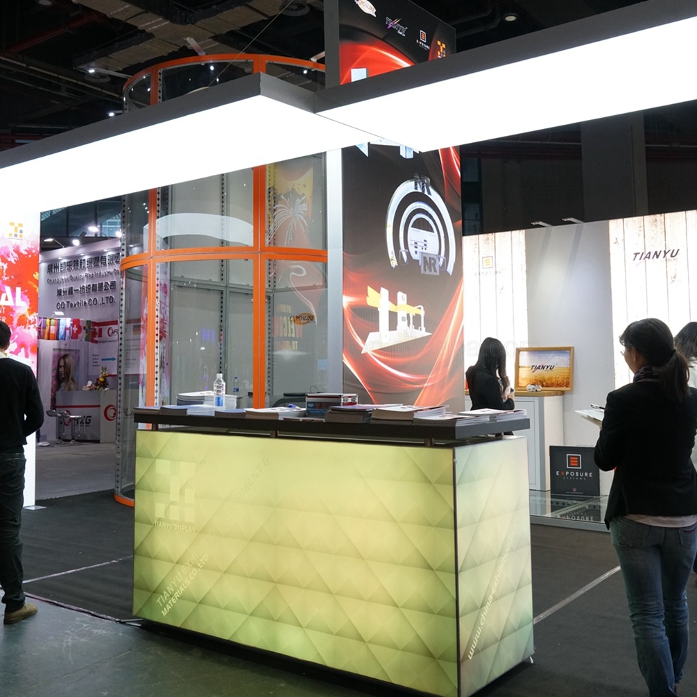 New Product Custom Exhibition Booth Design with LED Letter Sign and Company Logo