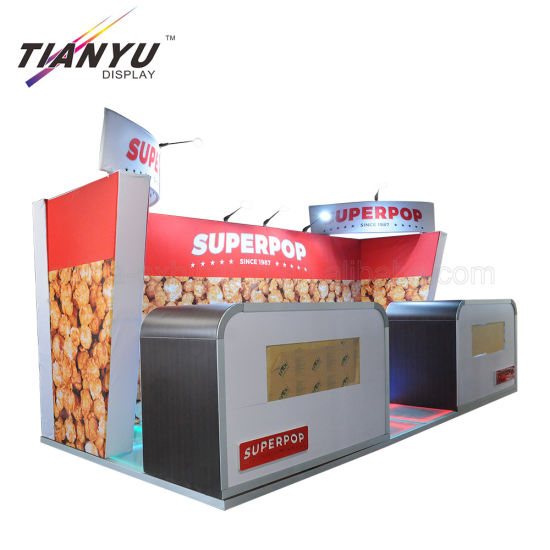 Best 3x6 custom logo Backdrop Advertising Display Stand with Exhibition Booth Counter