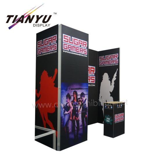 10X10 custom backdrops Aluminum trade show equipment Modular exibition booth stands with Graphic