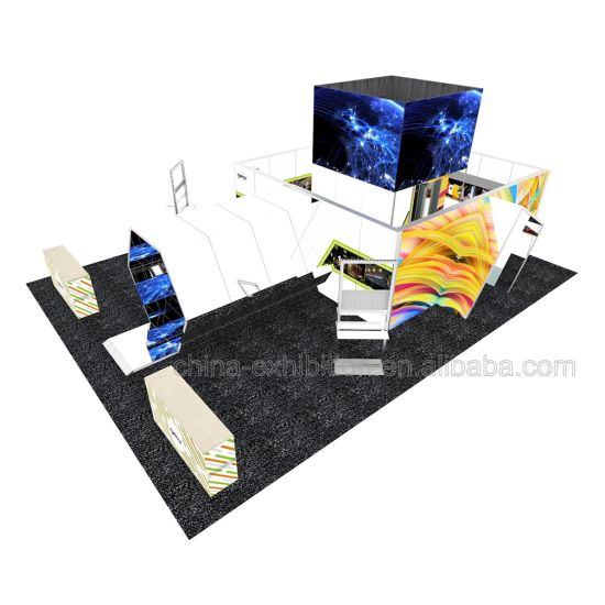 China Factory Price Customized Advertising Display with LED Screen Exhibition Booth Design