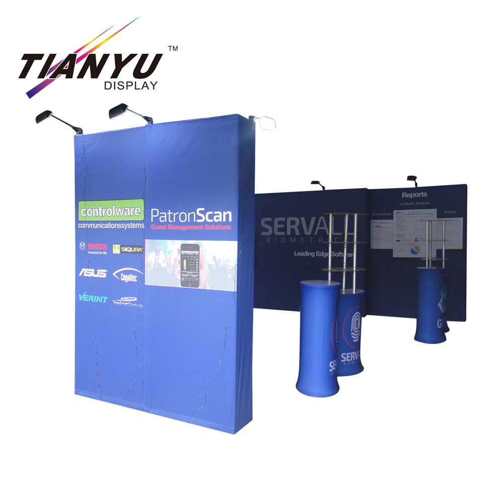 Manufacturers in China Straight Fabric Full Color Promotion Easily Set up Customized Pop up Stand for Big Sale