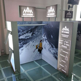 Customized Snow Mountain Fabric Lighting Box 3X3m Exhibit Displays Trade Show System