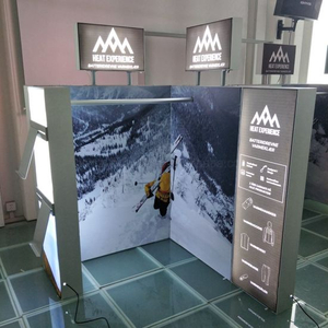 Customized Snow Mountain Fabric Lighting Box 3X3m Exhibit Displays Trade Show System