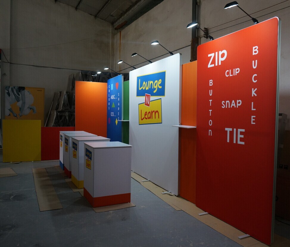 20FT Tension Fabric Display Aluminum Wall Exhibition Booth