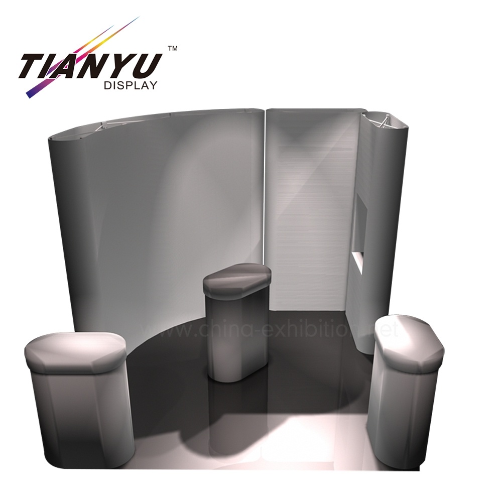 Customized Newly Innovative Booth Exhibit Display 3D Pop up Stand Banner Display