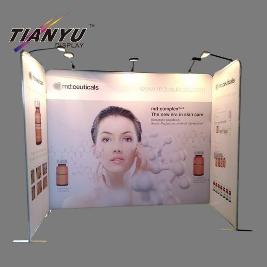 Aluminum Tube Graphic Stretch Tension Fabric Backwall Trade Show Displays