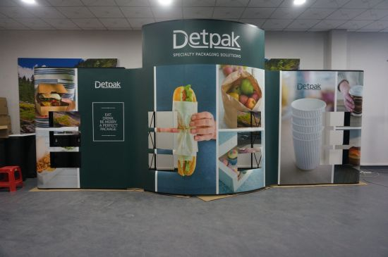 Free Design Popular Trade Show Display, Pop up Display, Corved Pop up Stand