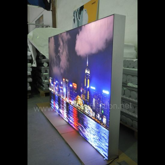 Customized 100mm Aluminum Profile Backlit LED Seg Frameless Fabric Light Box