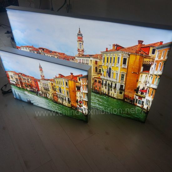 Exhibition Booth Double Sided Backlit Light Box Fabric Frameless LED Light Box Low Price