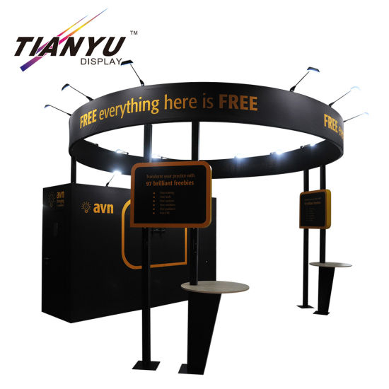 Expo Display Stand Customized Cmyk Printing LED Lights 10X10 Trade Show Booth