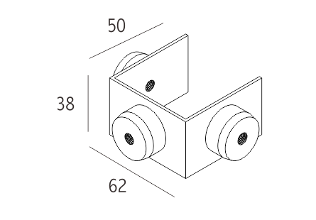 90 degrees 3 ways connector