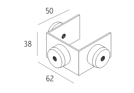 90 degrees 3 ways connector