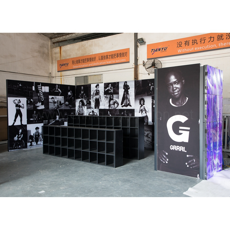 Uncomplicated Assemble High Quality 6x6 M series system Simple Exhibition Booth Offer 3d Design