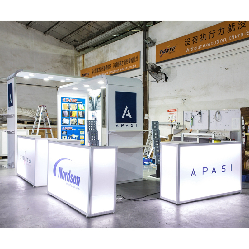 Advertising Customized Reusable 3x6 aluminum display trade show exhibition booth 