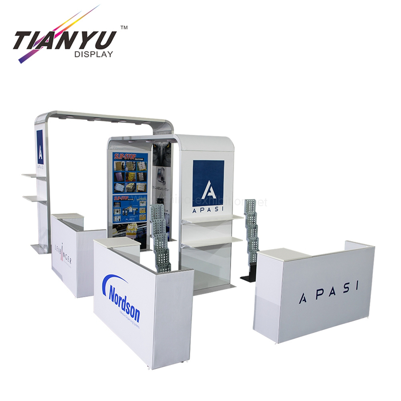 Reusable Easy assembled 3x6 Display Booth for china exhibition booth design