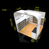 10ft Reusable cheap small tradeshow exhibition for booth display