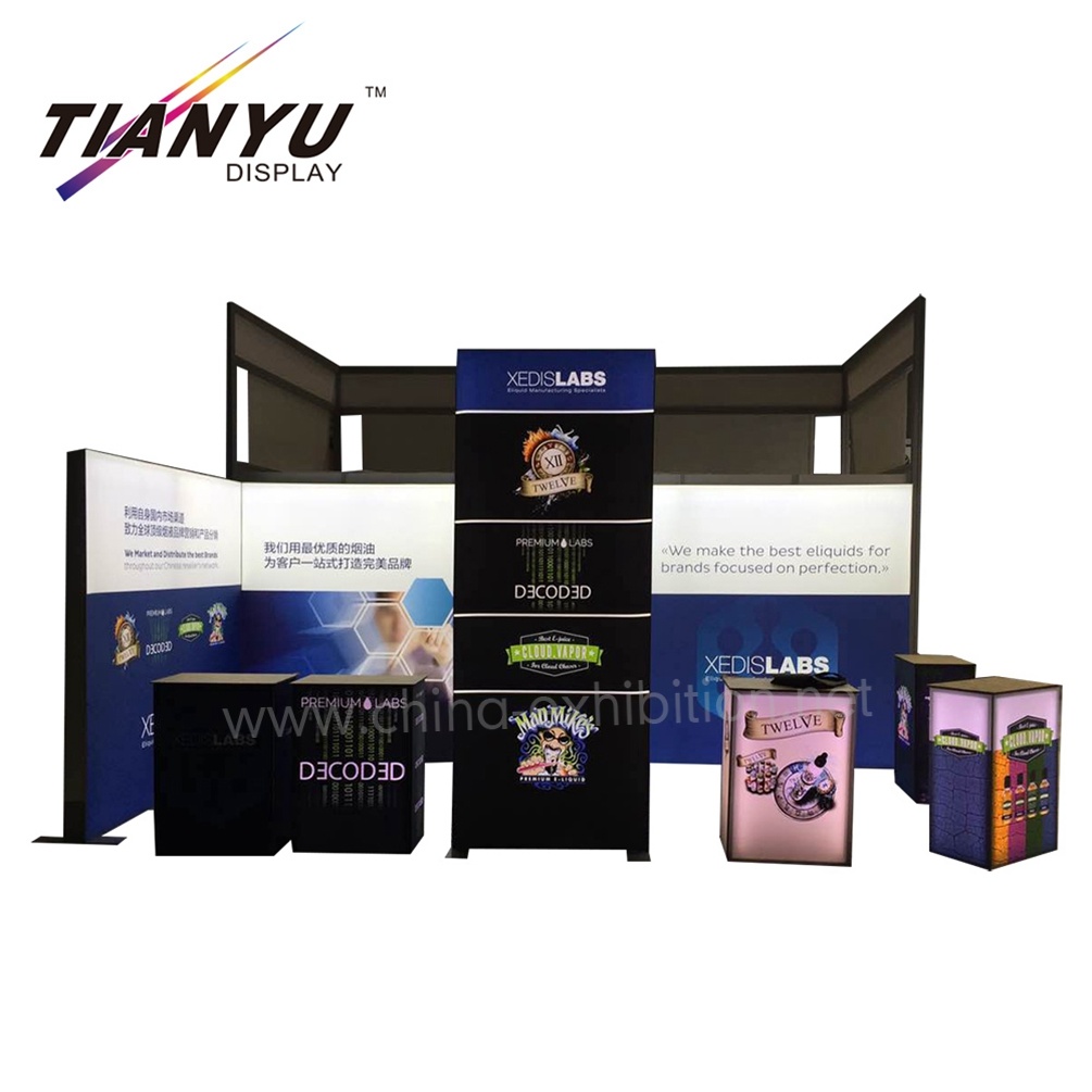 OEM Exhibition Booth Used Trade Show Booth TV Exhibition Stand with LED Light