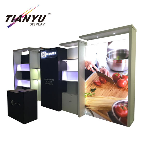 Easy Setup Modern Design Aluminum Alloy Portable 3X3 Tradeshow Booth 10X10 Exhibition Booth Fabric Display Stand