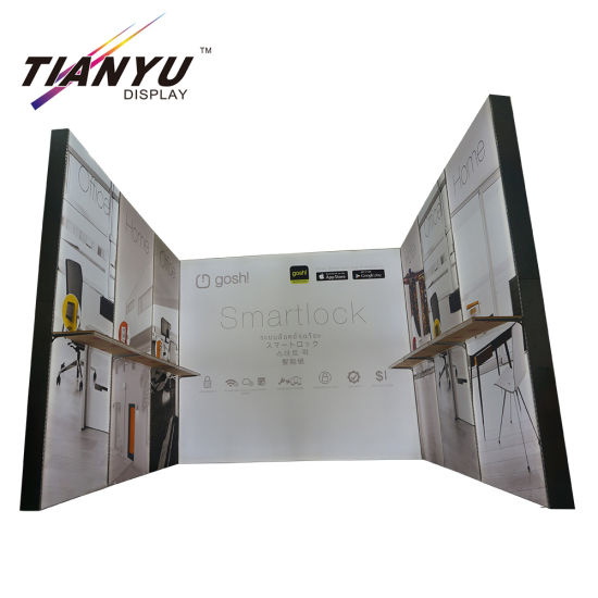 Portable Aluminum Tube Tension Fabric Trade Show Display 3X3 Booth