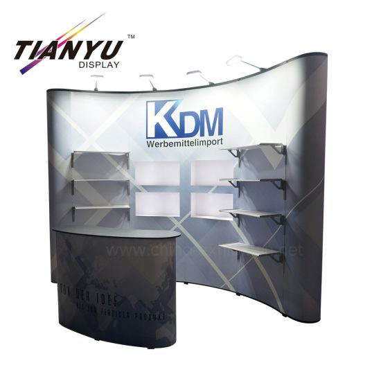 Portable Aluminum Tubes Internal Shelf Board Portable Stand 3*3 Pop up Banner