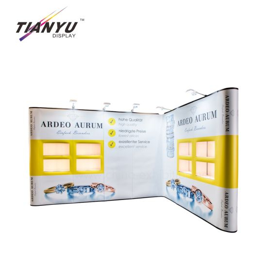 PVC and Textile Back Drop Photo Display 3D Design Light Weight Pop up Stand.