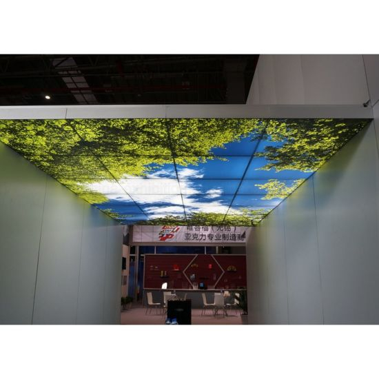 Ce Cerfication Frameless Advertising Display Textile LED Light Box/Ceiling Tile Booth