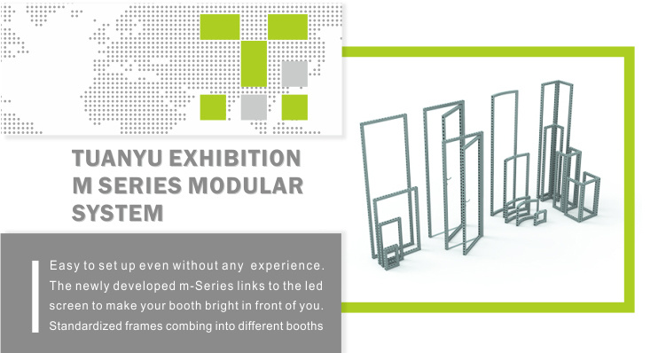 Modular Trade Show Exhibition Frameless Booth with LED Light Box Backlit
