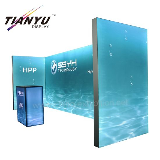 Professional Exceptional Custom Printing Aluminium Profile System 3X6 Exhibition Booth Design