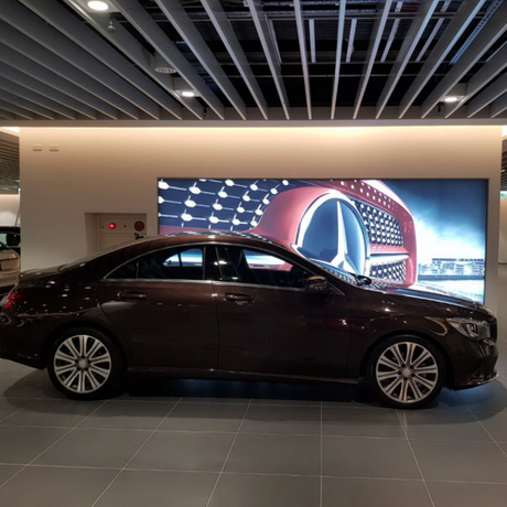 Silicone edge graphic LED backdrop frameless light box for famous Brand car backdrop