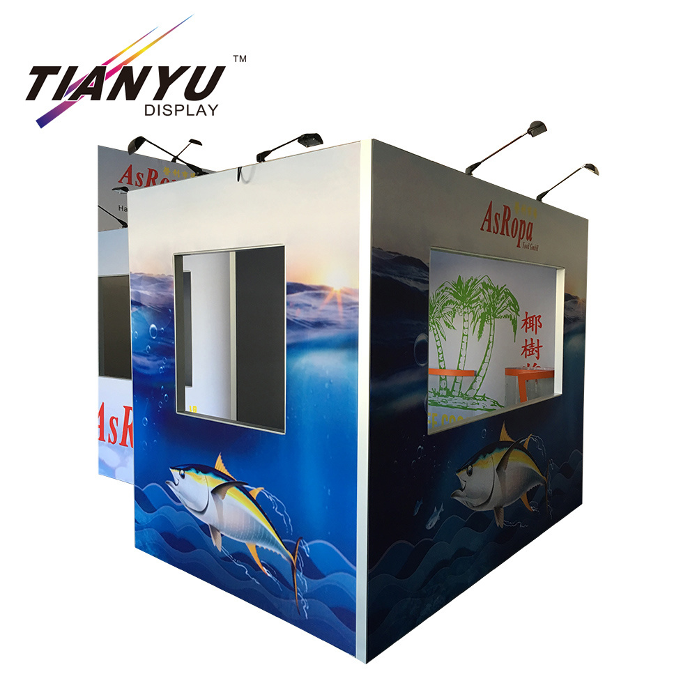 Modern Style Lightweight Movable Free Standing Display Tradeshow Stand Booth