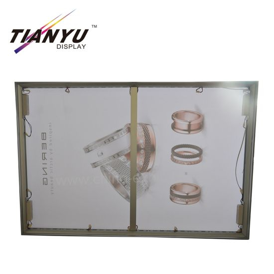 Watch Brand Aluminum Frameless Backlit Fabric LED Advertising Light Box for Wall