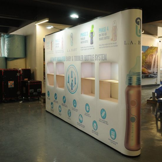 Exhibition Display Booth Contractor Stretchy Fabric Trade Show Backdrop