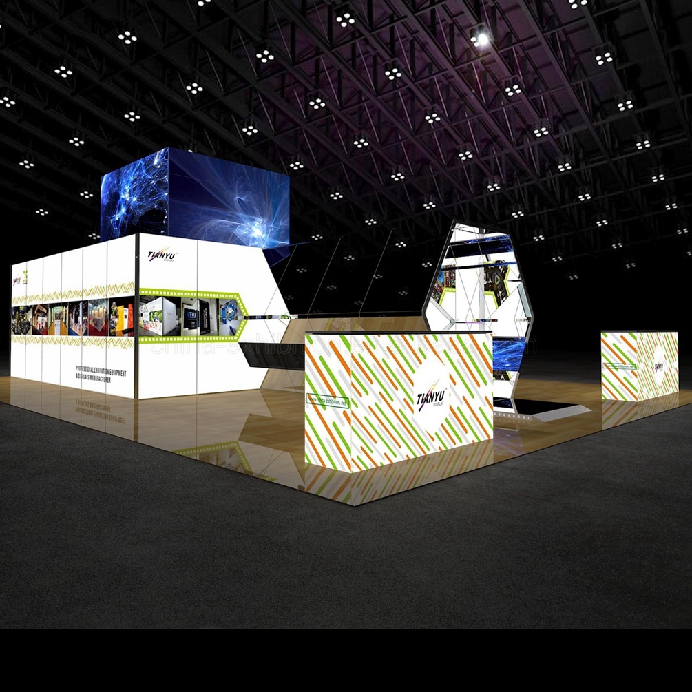 Customized 3X3, 3X6, 6X6m Trade Show Booth Screen Video Wall with M Series Frame