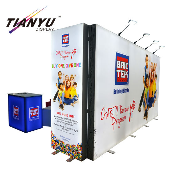 Aluminum Portable Trade Show Display Modular Exhibition Booth 2X2