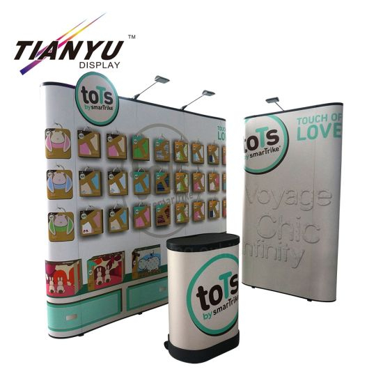 Folding Pop up Stand Banner Straight Display Stands 3*3 Exhibition Booth