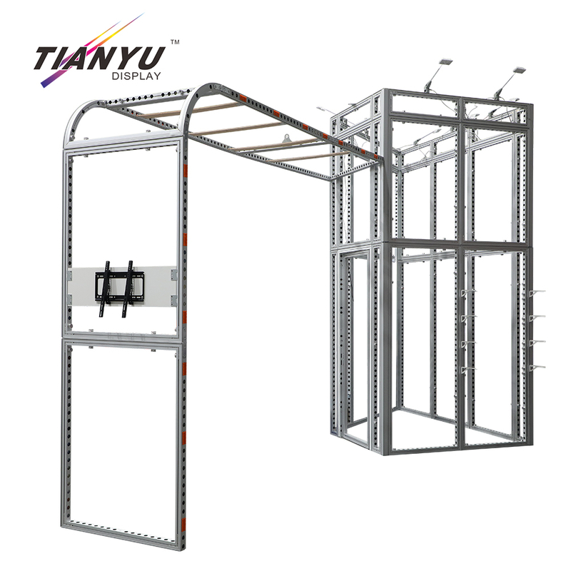 Tianyu Convention Storage Booth Room Exhibit Backdrop Display Exhibition Fair Stand with Shelf