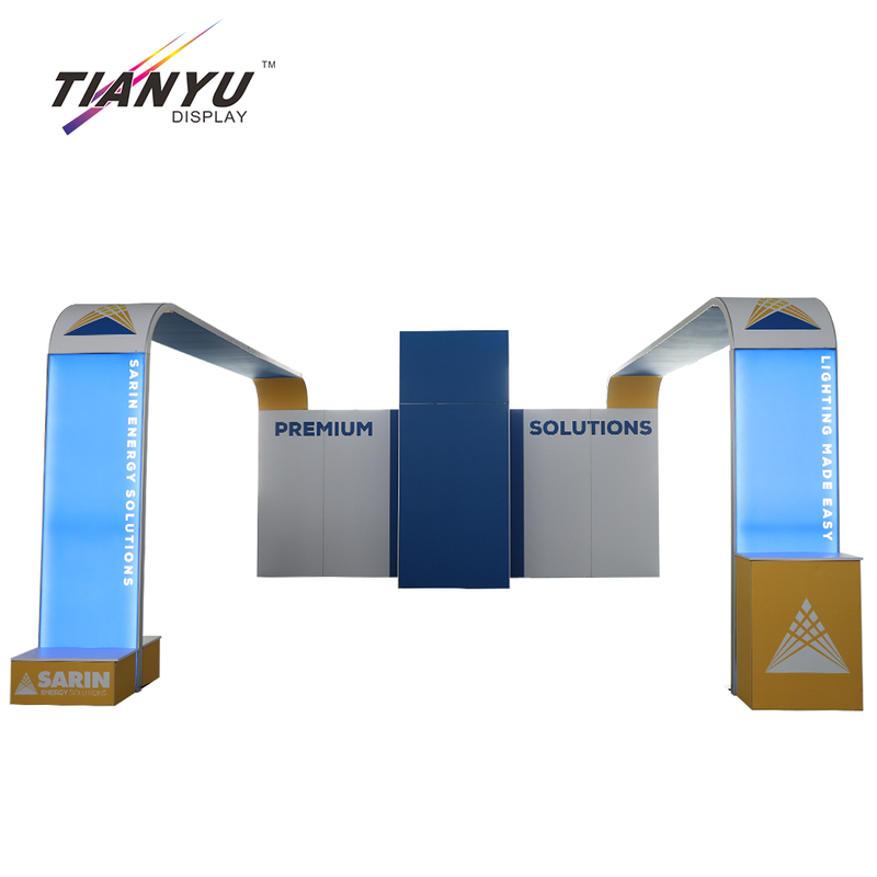 Tianyu Reusable Aluminum M Series System Expo Booth Easy Assemble Disassemble Exhibition Light Box Trade Show Booth Fair Stand