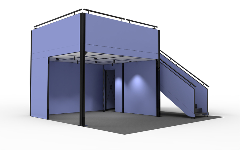 Tianyu wholesale aluminum profile tube standard trade show exhibition booth construction 2 floor double deck exhibit