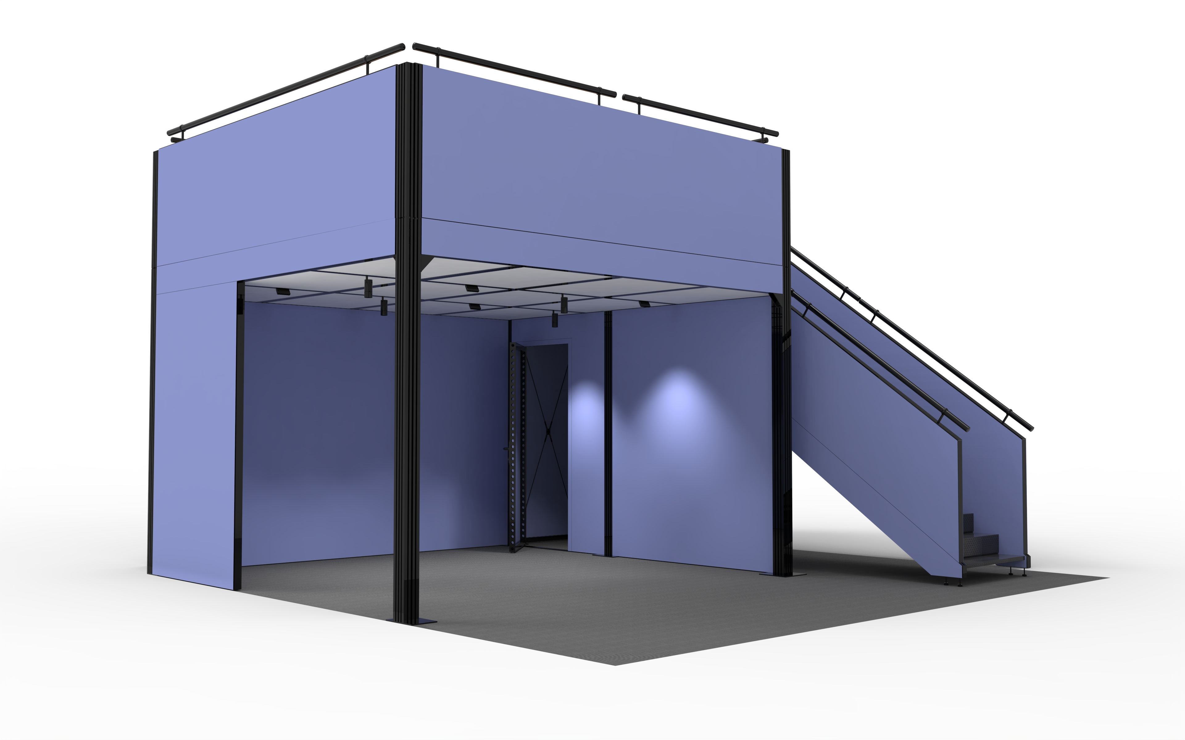 Tianyu wholesale aluminum profile tube standard trade show exhibition booth construction 2 floor double deck exhibit